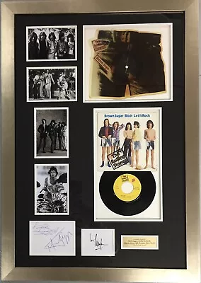 The Rolling Stones MICK JAGGER +RICHARDS +WATTS +WYMAN +TAYLOR Signed FRAMED COA • $2695