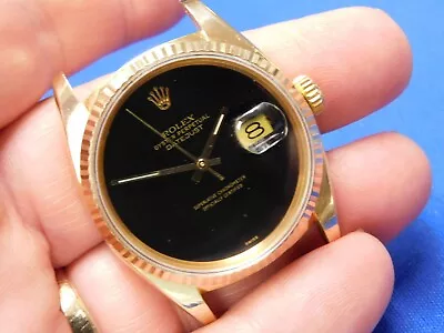 Rolex 16018 Oyster Perpetual DATEJUST Circa 1988 Men's Wristwatch 18k Gold NR • $2149