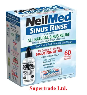 NeilMed Sinus Rinse Relief Kit With 60 Sachets & 240ml Squeeze Bottle  • £14.99