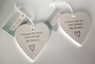 £5.25 • Buy Ceramic Heart ~ Choose From: Forever My Mum/Nan And Always My Friend ~ NEW!!!