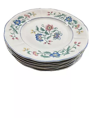 Set Of 6 Villeroy & Boch Delia Dinner Plates VG Condition No Chips/Cracks • $85