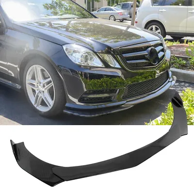 For Mercedes Benz W205 W204 W212 Carbon Fiber Front Bumper Lip Body Kit Spoiler • $85.52