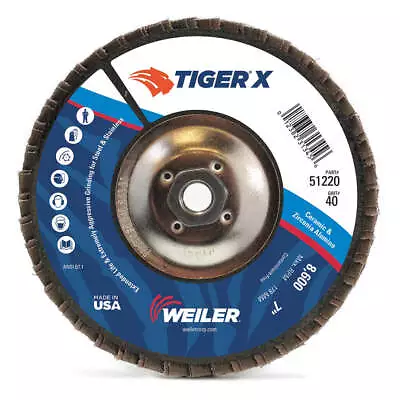 WEILER 98924 Flap Disc4-1/2 In.x60Grit7/813000 RPM • $12.32