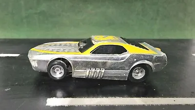 $29.99 • Buy Chromed & Yellow #3 Tyco 1:64 Scale Ford Mustang Slot Car W/Hustler Chassis