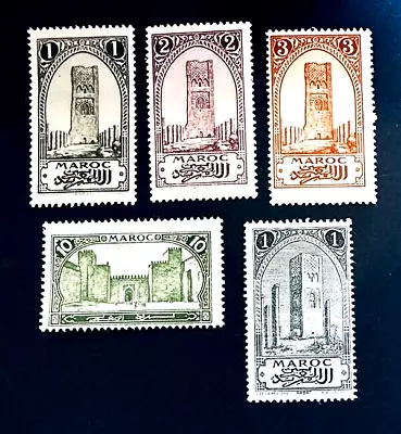 MOROCCO Maroc Stamp Collection - 1950's Landscape Monuments Mint OG H • $3.95