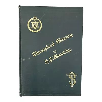 Theosophical Glossary By H P Blavatsky Occult Theosophy Religious Mysticism 1973 • $50