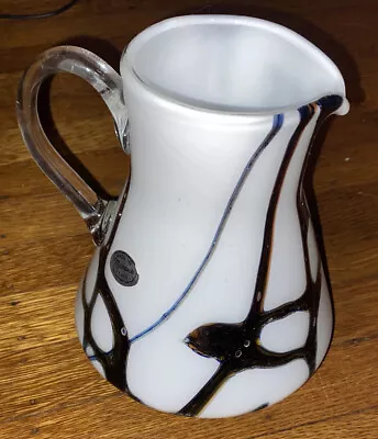 Vintage Murano Multi-color Swirl Art Glass Pitcher/large Carafe • $69