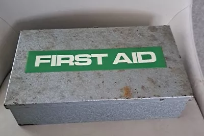 Vintage Metal Wall Hanging First Aid Box With Contents.  • £9.99