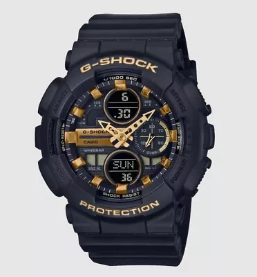 Casio G-Shock Analog/Digital Watch Black Resin GMAS-140M-1A / GMAS140M-1A • $84.95