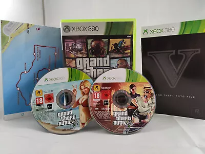 Grand Theft Auto V (Xbox 360 2013) - LIKE NEW - Complete With Map & Manual • $14.99