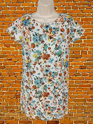 Girls Next Kids Size Age 14yrs 164cms Multi Jacquard Floral Short Sleeve Dress • £7.99