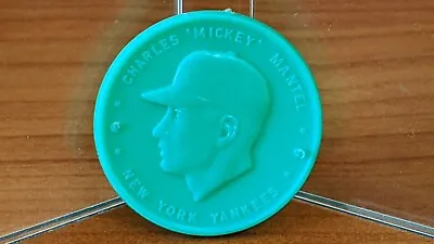 Mickey Mantle (wrong Spelling Mantel) 1955 Armour Hot Dogs Coin Aqua HOF Yankees • $345