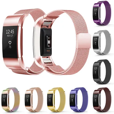 $21.37 • Buy Magnetic Milanese Loop Stainless Steel Mesh Watch Band Strap For Fitbit Charge 2