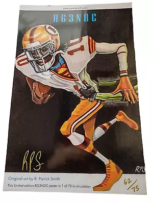 Robert Griffin III Washington Redskins Sports Art Print R  Pierick Smith Signed • $84.15