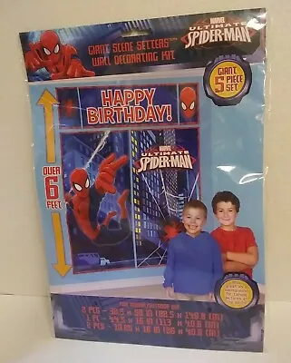 $21.99 • Buy Ultimate Spider-Man Scene Setter Wall Decorating Kit Birthday Party Background