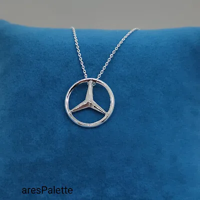 Mercedes Benz Necklace - 925 Silver Handmade • $48.06