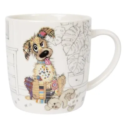 Fine China Mug Murphy Mutt Dog Coffee Cup Animal Drawing Design Collectible Gift • £9.25