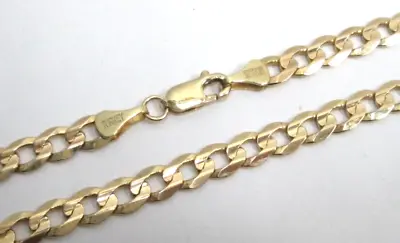 Impressive Heavy Solid 10K Yellow Gold Curb Link Chain Necklace 22.5  MEN - WOW! • $1790.98