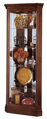 Howard Miller Lynwood Corner Curio Cabinet 680345 Windsor Cherry Glass Case • $742.70