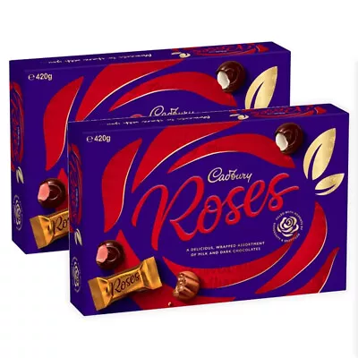 2PK Cadbury Roses Chocolates Gift Box 420g Assorted Flavours Confectionery Candy • $45