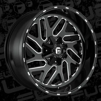 24 Inch Black Silver Wheels Rims Chevy 2500 3500 Dodge RAM Truck 24x12  8 Lug • $2860