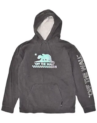 VANS Mens Graphic Hoodie Jumper Large Grey Cotton AH96 • £15.51