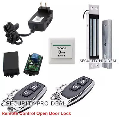 DIY Door Access Control System+Door Magnetic Lock+2PCS Remote Controls Open Lock • £53.40