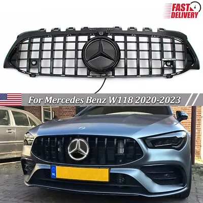 Front Grille W/LED Grill For 2020-2023 Mercedes Benz W118 CLA250 CLA45 AMG Black • $91.54