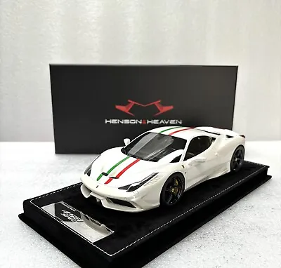 1/18 Henson & Heaven HH Models Ferrari 458 Speciale White/stripe Limit No Bbr Mr • $599