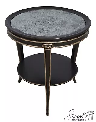 63540EC: MARGE CARSON Round Mirror Top Lamp Table • $695