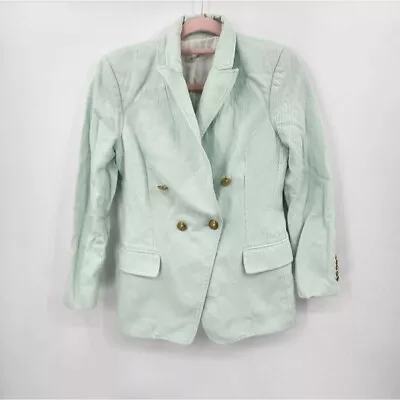 A.L.C Revolve Mint Linen/Cotton Blend Segwick Women 4 Doubke Breasted Blazer • $69.99