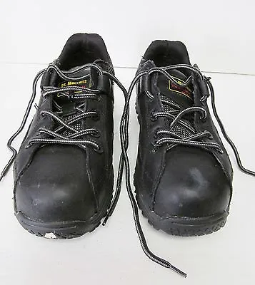 Dr. Martens Air Wair Industrial Composite Leather Shoes Distressed Black M6 L7  • $26.60