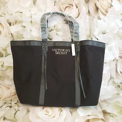 VICTORIA'S SECRET  Black Tote Bag Shopper • $24.95