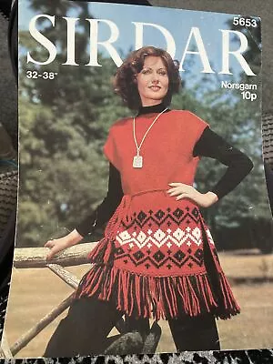 Sirdar  Knitting Pattern 5653 Tabard  32-38   Vintage • £1.50