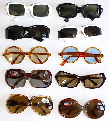 Lot 10 Vintage 1960/70s French New Sunglasses Oversized New Old Stock • $100