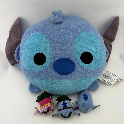 Disney Tsum Tsum Stitch Face Pillow Holder Head Stuffed Animal Plush 14  • $24.99