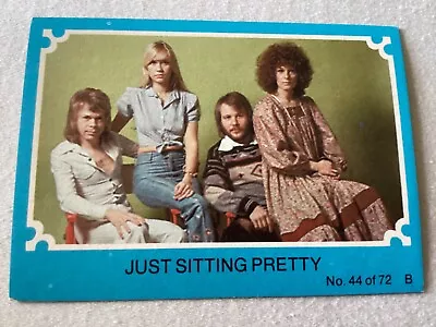 1976 SCANLENS ABBA TRADING CARD No.44 COLOUR BACK NEAR MINT • $7
