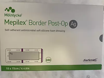 *2 Pieces* Mepilex Border Post Op Ag 4”x6” 498300 Silver • $21.99