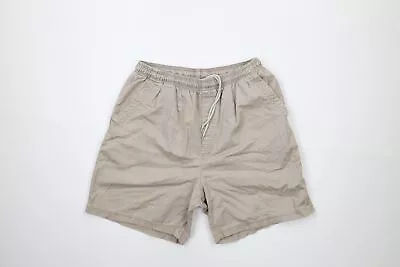 Vintage 90s Streetwear Mens Medium Distressed Above Knee Shorts Beige Cotton • $35.95