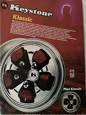 1977 Keystone Mag Rims Klassic Wheels Mini  Print Ad • $11.99