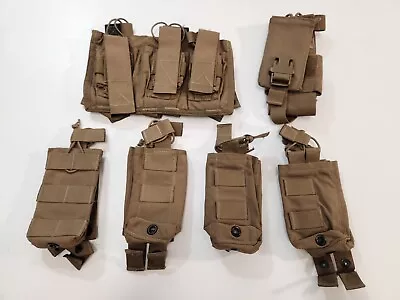 ATS Tactical Pouch Lot Coyote Double Stack Triple Shingle Radio • $100