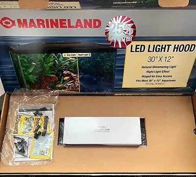 Marineland LED Aquarium Light Hood 30  X 12  Fits 20 Long/29/37 Gal. Tank Tested • $84.95