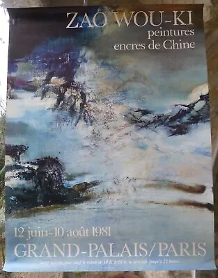 $211.75 • Buy Zao Wou-Ki Original Poster - 1981 Grand Palais Paris Exhibition