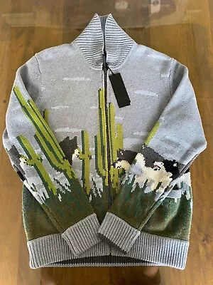 Nwt Men's Greyson Full Zip Wolf Pack Sweater Size: S Color: Blue/green (n9) • $46.99