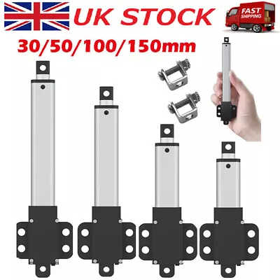 50N 30mm 50mm 100mm 150mm Micro Mini Linear Actuator Stroke Fast Speed DC 12V • £17.96