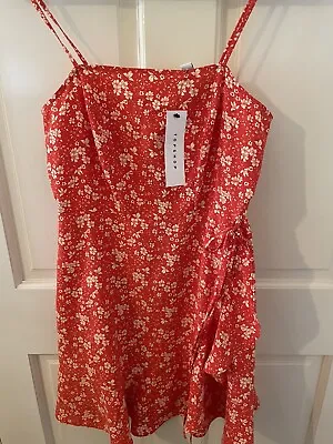 £15 • Buy Topshop Size 8 Red Floral Cami Dress New With Tags