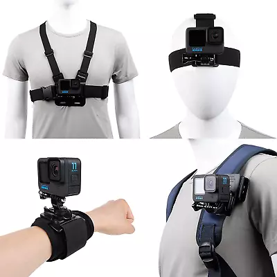 Accessories Set For Gopro Hero 11/10/9/8/7/6/5/4New Quick Release Head Strap... • $45.15