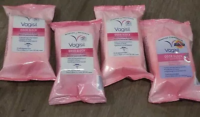 4 Pk: Vagisil Odor Block Daily Freshening Wipes 20 Wipes Ea   • $18