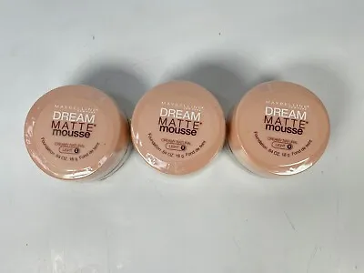 3 Maybelline Dream Matte Mousse Foundation Creamy Natural Light 5  0.64 Fl Oz • $25.49