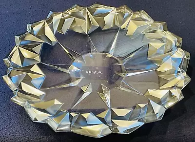 Nwt! Mikasa- Xl 13.25  Serving Bowl/ Platter-  Greyson Smoke  Crystal- Wow! • $35.99